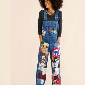 COPY - Vintage Riley Patchwork Denim Overalls